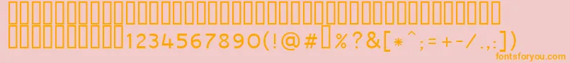 Raavi Font – Orange Fonts on Pink Background