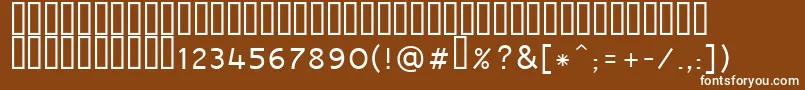 フォントRaavi – 茶色の背景に白い文字
