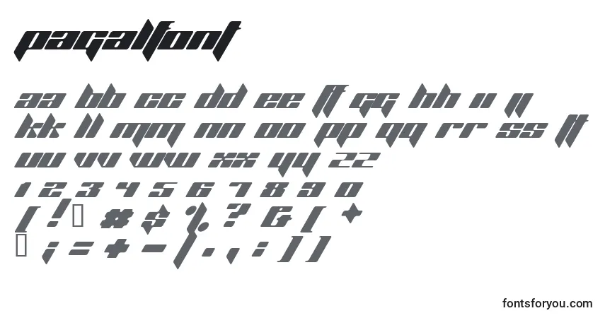 characters of pagalfont font, letter of pagalfont font, alphabet of  pagalfont font