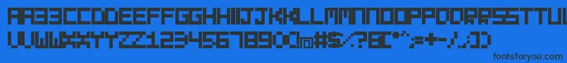 EvilbornTypeface Font – Black Fonts on Blue Background