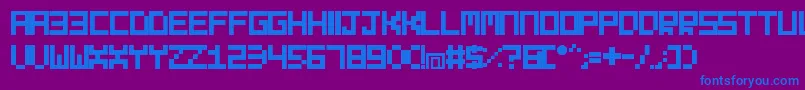 Шрифт EvilbornTypeface – синие шрифты на фиолетовом фоне