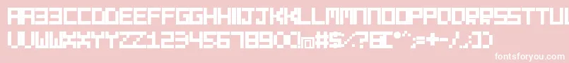 フォントEvilbornTypeface – ピンクの背景に白い文字