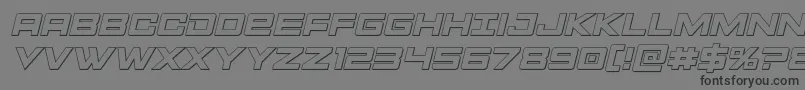 Montroc3Dital Font – Black Fonts on Gray Background