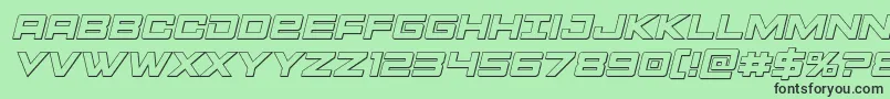 Montroc3Dital Font – Black Fonts on Green Background