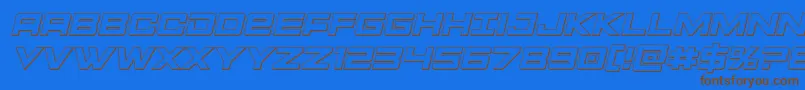 Montroc3Dital Font – Brown Fonts on Blue Background