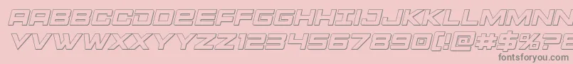 Montroc3Dital Font – Gray Fonts on Pink Background