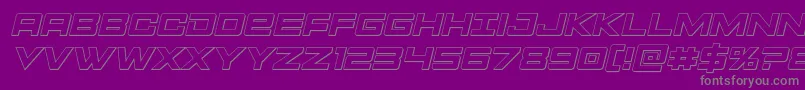 Montroc3Dital Font – Gray Fonts on Purple Background
