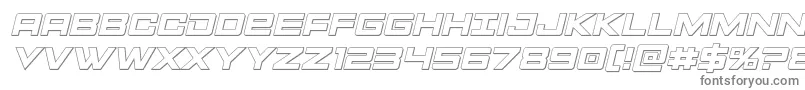 Montroc3Dital Font – Gray Fonts on White Background