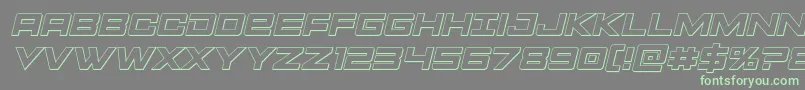 Montroc3Dital Font – Green Fonts on Gray Background