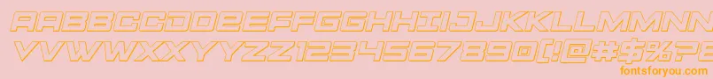 Montroc3Dital Font – Orange Fonts on Pink Background