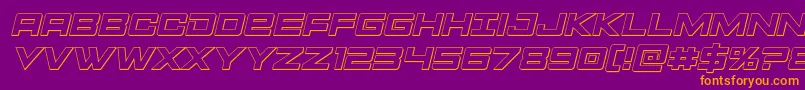 Montroc3Dital Font – Orange Fonts on Purple Background