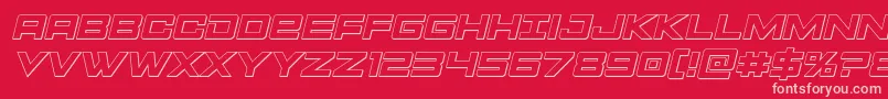 Montroc3Dital Font – Pink Fonts on Red Background