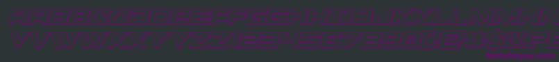 Montroc3Dital Font – Purple Fonts on Black Background