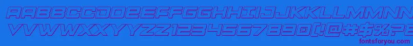 Montroc3Dital Font – Purple Fonts on Blue Background