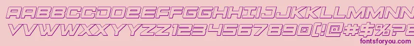 Montroc3Dital Font – Purple Fonts on Pink Background