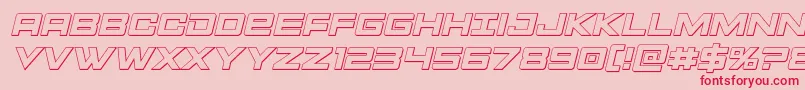 Montroc3Dital Font – Red Fonts on Pink Background