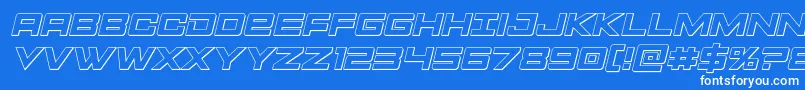 Montroc3Dital Font – White Fonts on Blue Background