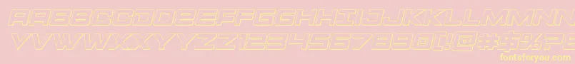 Montroc3Dital Font – Yellow Fonts on Pink Background