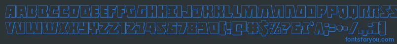 Halfshellhero3D Font – Blue Fonts on Black Background