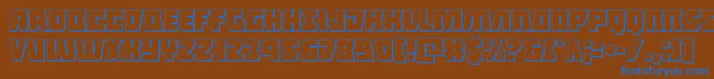 Halfshellhero3D Font – Blue Fonts on Brown Background