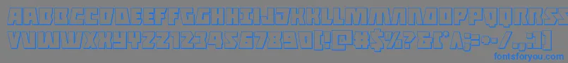 Halfshellhero3D Font – Blue Fonts on Gray Background