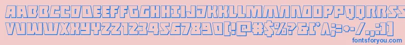 Halfshellhero3D Font – Blue Fonts on Pink Background