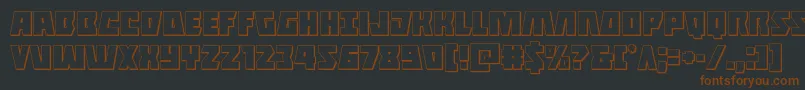 Halfshellhero3D Font – Brown Fonts on Black Background