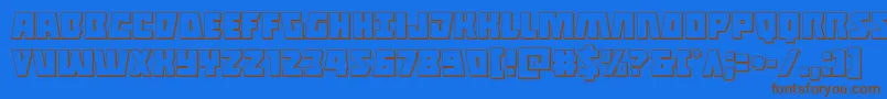 Halfshellhero3D Font – Brown Fonts on Blue Background
