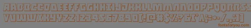 Halfshellhero3D Font – Brown Fonts on Gray Background
