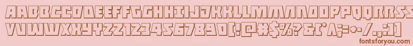 Halfshellhero3D Font – Brown Fonts on Pink Background