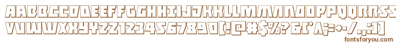 Halfshellhero3D-fontti – ruskeat fontit valkoisella taustalla
