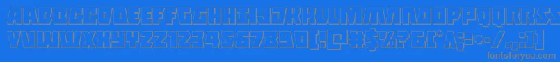 Halfshellhero3D Font – Gray Fonts on Blue Background