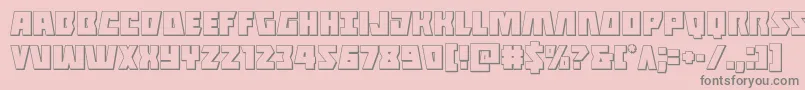 Halfshellhero3D Font – Gray Fonts on Pink Background