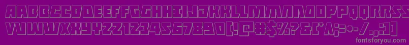 Halfshellhero3D Font – Gray Fonts on Purple Background