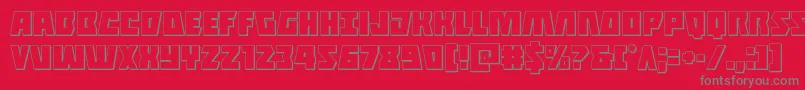 Halfshellhero3D Font – Gray Fonts on Red Background