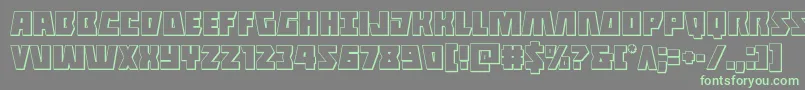 Halfshellhero3D Font – Green Fonts on Gray Background