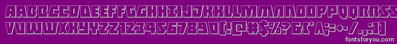 Halfshellhero3D Font – Green Fonts on Purple Background