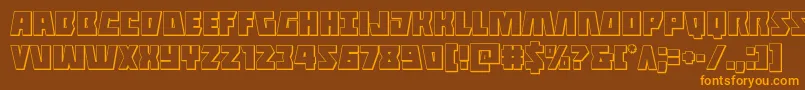 Halfshellhero3D Font – Orange Fonts on Brown Background