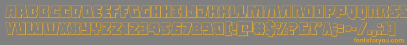 Halfshellhero3D Font – Orange Fonts on Gray Background