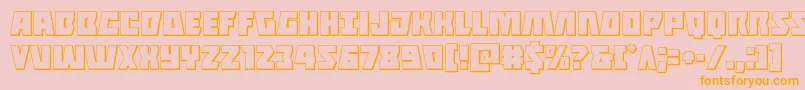 Halfshellhero3D Font – Orange Fonts on Pink Background