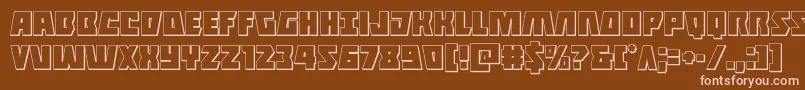 Halfshellhero3D Font – Pink Fonts on Brown Background