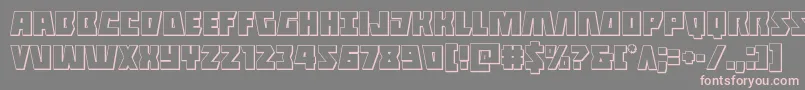 Halfshellhero3D Font – Pink Fonts on Gray Background