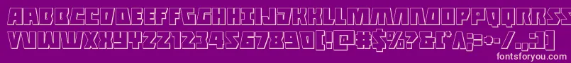 Halfshellhero3D-Schriftart – Rosa Schriften auf violettem Hintergrund