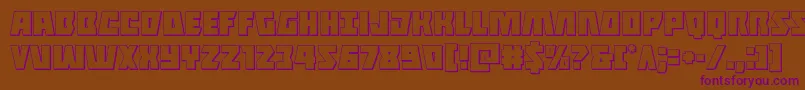 Halfshellhero3D Font – Purple Fonts on Brown Background
