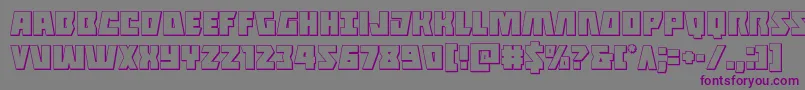 Halfshellhero3D-Schriftart – Violette Schriften auf grauem Hintergrund