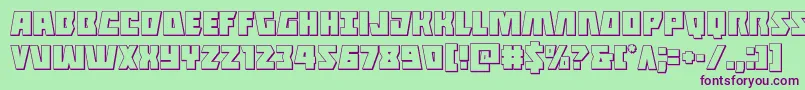 Halfshellhero3D Font – Purple Fonts on Green Background