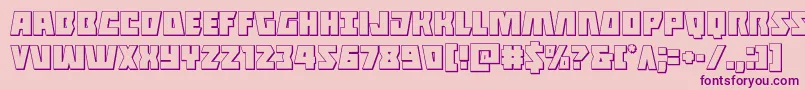 Halfshellhero3D Font – Purple Fonts on Pink Background