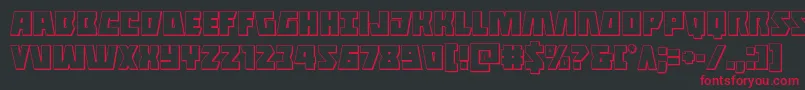 Halfshellhero3D Font – Red Fonts on Black Background