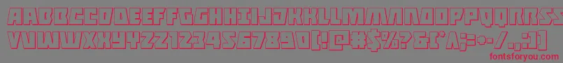 Halfshellhero3D Font – Red Fonts on Gray Background