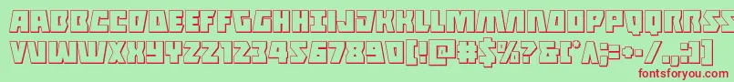 Halfshellhero3D Font – Red Fonts on Green Background